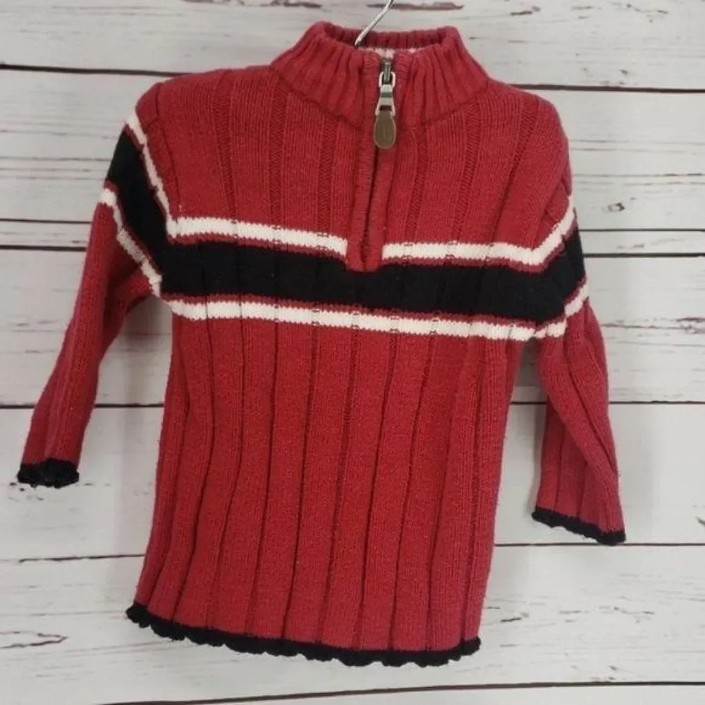 The Children's Place Infant Red and Black Sweater‎